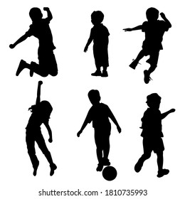 Kids Silhouette Boys Girls Stock Vector (Royalty Free) 1810735993 ...