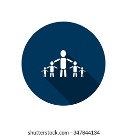 kids silhouette family icon