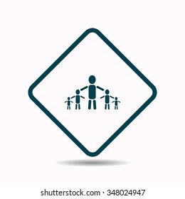 kids silhouette family icon