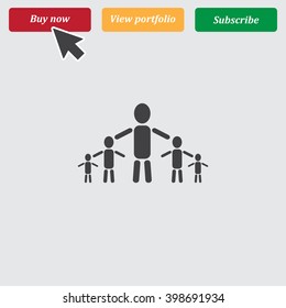 kids silhouette family Icon