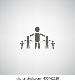 kids silhouette family Icon