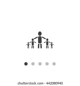 kids silhouette family Icon