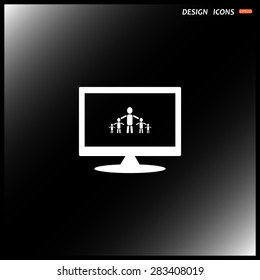 kids silhouette family. icon. vector design