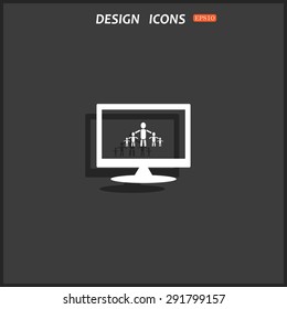 kids silhouette family. icon. vector design