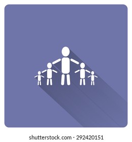 kids silhouette family. icon. vector design