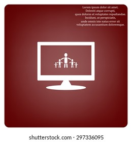 kids silhouette family. icon. vector design
