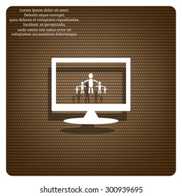 kids silhouette family. icon. vector design