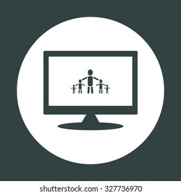 kids silhouette family. icon. vector design