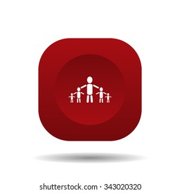 kids silhouette family. icon. vector design