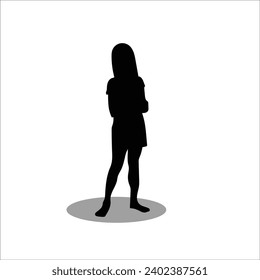 Kids silhouette stock vector illustration