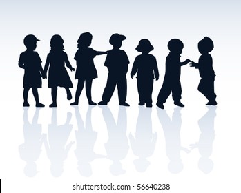 Kids silhouettes