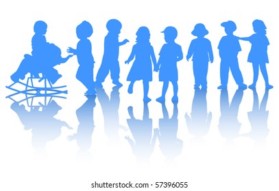 Kids silhouettes