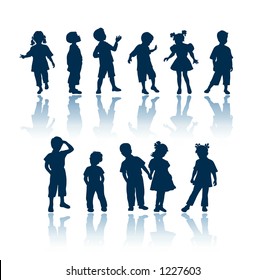 Kids silhouettes. To see all my silhouettes, search by keywords: "agb-svect" or "agb-srastr"