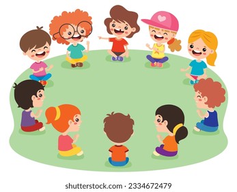 Kids Sitting In Circle And Playing