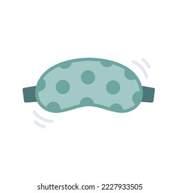 Kids sleeping mask. Cute dotted mask. Colorful vector illustration. Dotted eye mask is in flat style.