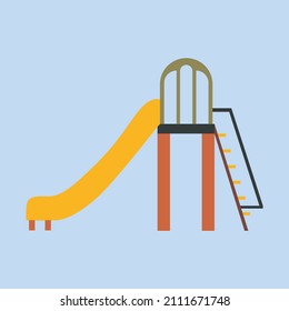 Kids Slide Cartoon Flat Vector Illustration