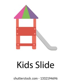 Kids slide flat icon 