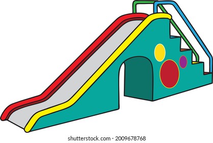 kids slide vector illustration isolated on white background