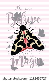 Kids slogan print. young fashion slogan print. Butterfly print.
