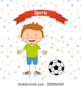 kids sports design, vector illustration eps10 graphic 