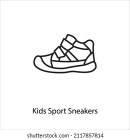 kids sports sneakers icon in vector. Logotype