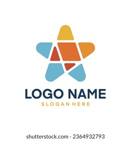 kids star logo in colorful style