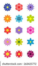 Kids Stickers Flowers Vector Illustration Stock Vector (Royalty Free ...