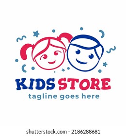 Kids Store Logo Design, Child Fashion Logo