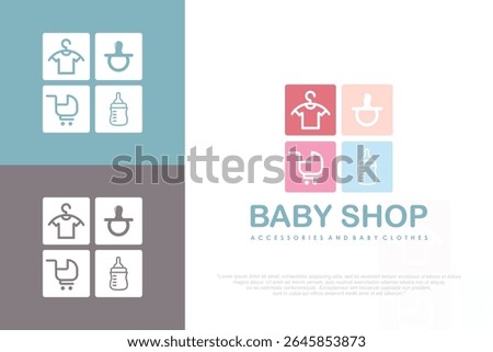Kids Store Logo Design , Vector illustration