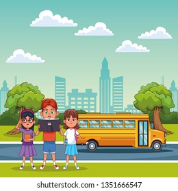 Kids students in school