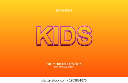 kids style editable text effect