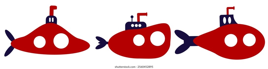 kids submarine.
red submarine.
submarine icon.