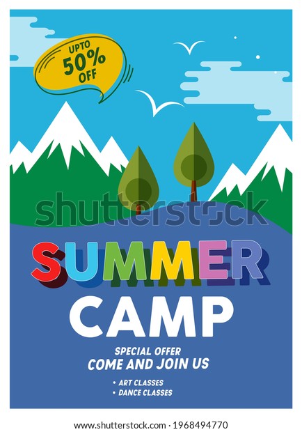 Kids Summer Camp Background Education Vector Stock Vector (Royalty Free ...