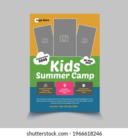 Kids Summer Camp Flyer Template Design