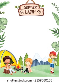 Kids Summer Camp Poster Template Stock Vector (Royalty Free) 2159080183 ...