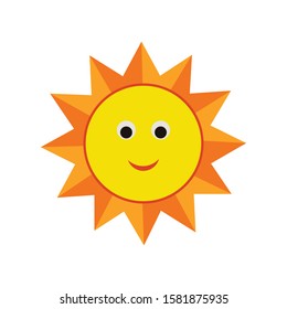 Kids Sun bright colorful vector illustration