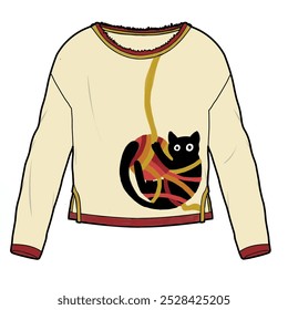 Kinder Sweatshirt und Grafik-Design. Modegrafik, Katzengrafik und mehr