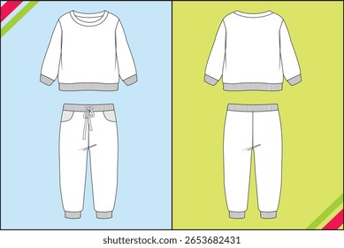 CONJUNTO DE PIJAMA DE JOGGER SWEATSHIRT PARA CRIANÇAS