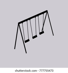 Kids swing icon on a light background. Vector illustration.