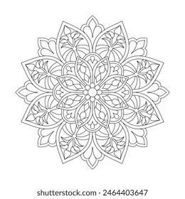 Kids Swirling Mandala Coloring Book Page for kdp Book Interior. Peaceful Petals, Ability to Relax, Brain Experiences, Harmonious Haven, Peaceful Portraits, Blossoming Beauty mandala design.