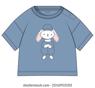 Kids T Shirt Design with Adorable Bunny Print