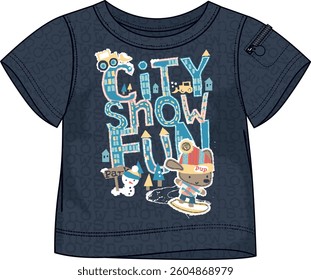 Kids T shirt, screen print at front. kids infants, 100% cotton