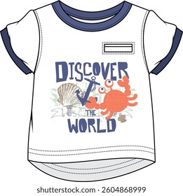 Kids T shirt, screen print at front. kids infants, 100% cotton