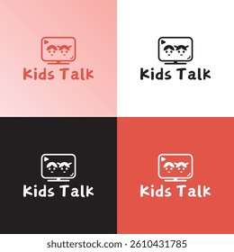 KIDS TALK tv show logo design