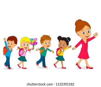 Illustration Cute Group Children Stock Vector (Royalty Free) 1450831130 ...