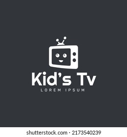 kids Television logo design template