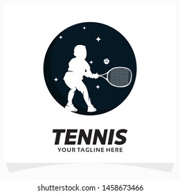 Kids Tennis Logo Template Design