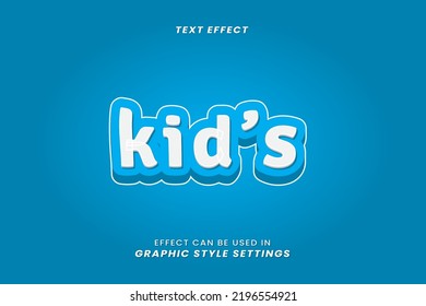Efecto de texto para niños con letras 3D