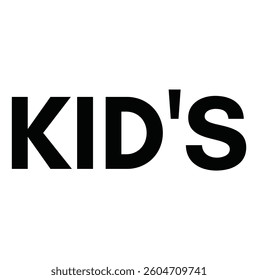 kid's text for T-shirt and other use on white background.