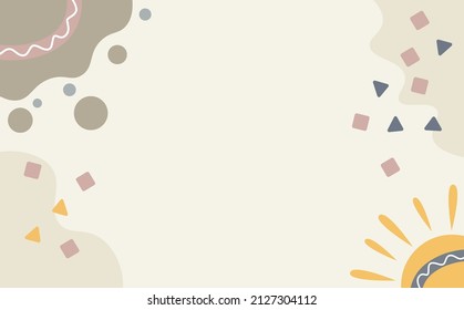 Kids theme hand drawn vector background with curvy and circle elements. Suitable for backdrop, book cover, and children theme related business.